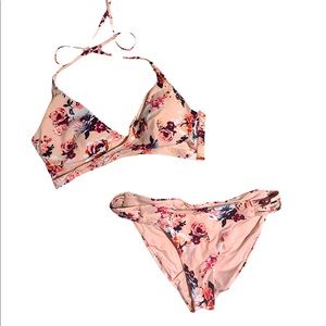 Floral criss cross bikini
